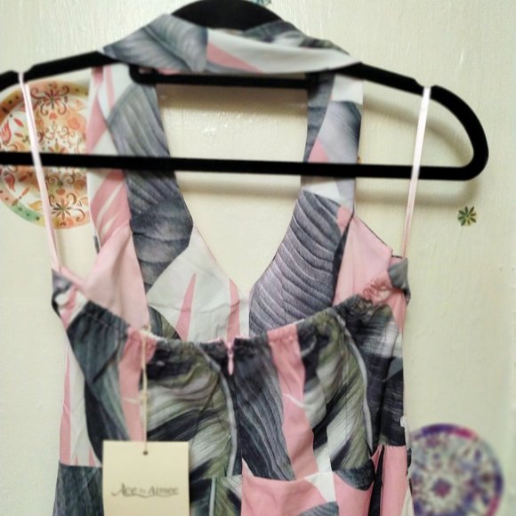 NWT Open-Back Slit-Hem Jumpsuit (S) - Picture 4 of 6